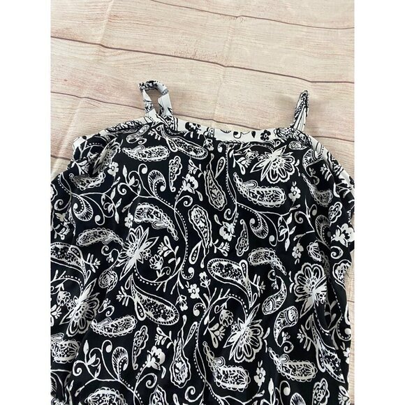 Swimsuits For All Women's Black Paisley Print Tankini - 20 - Picture 2 of 13